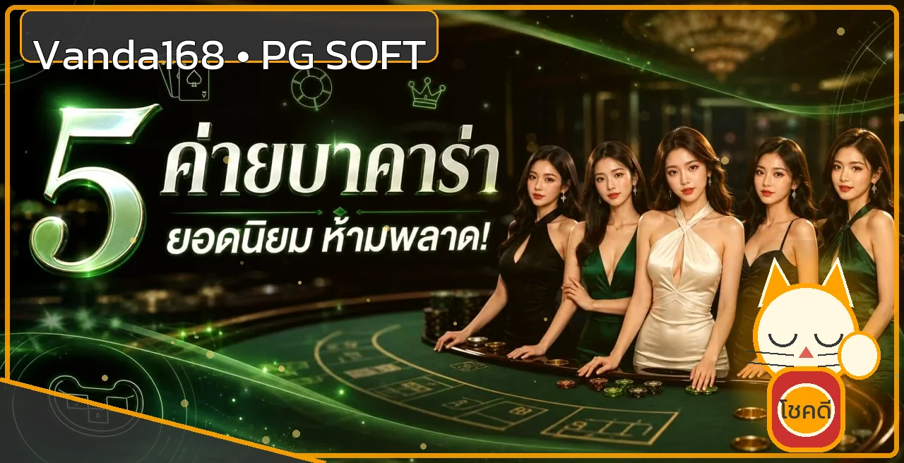 ทางเข้า Vanda168 โทนส้มดำพร้อมตัวละคร Lucky Neko